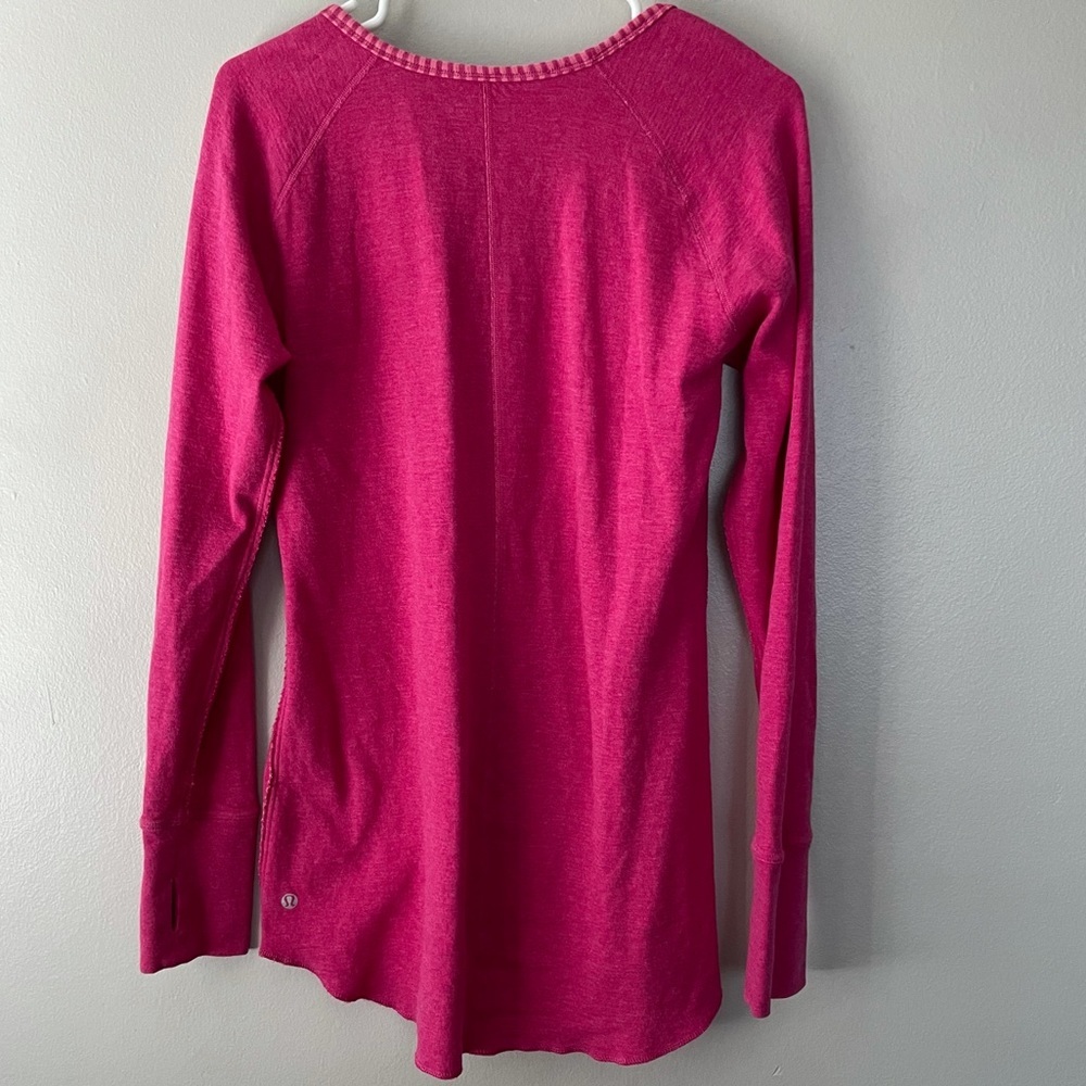 lululemon athletica Long Sleeve Tee in Bright Pink 8